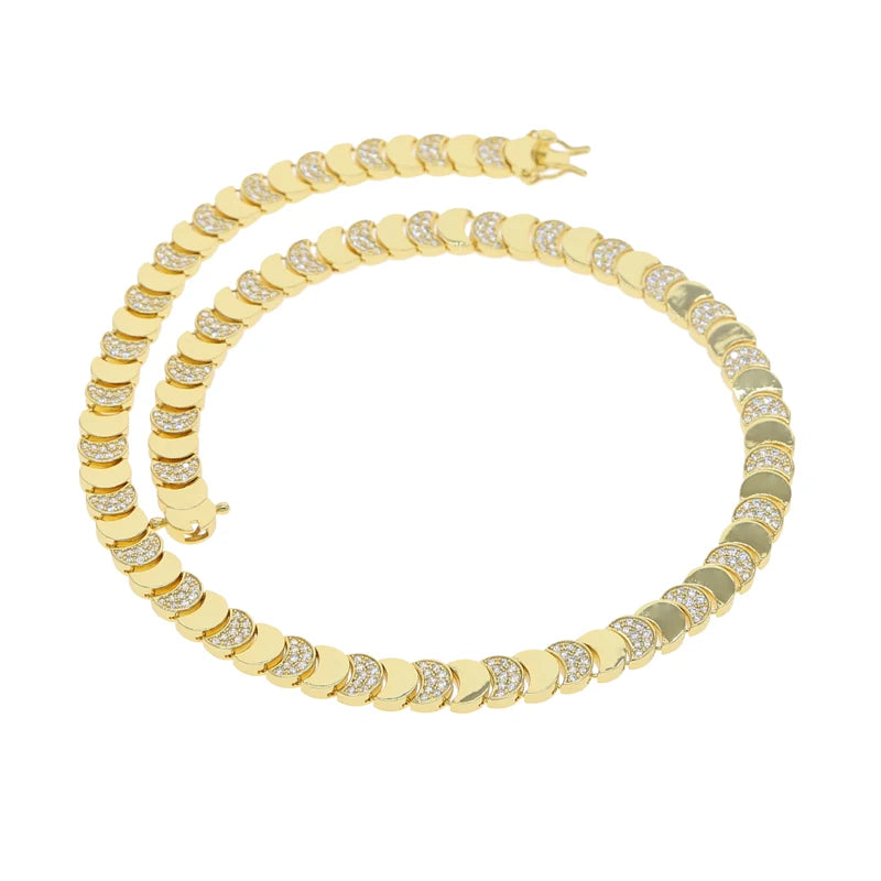 Shiny Collar, bracelet, & earrings set