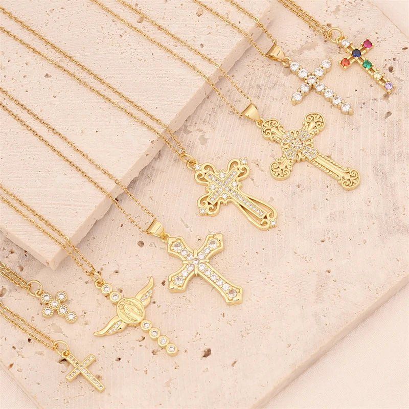 Gold Cross Pendants- Pick your Fav