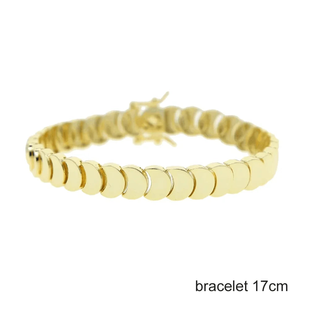 Shiny Collar, bracelet, & earrings set