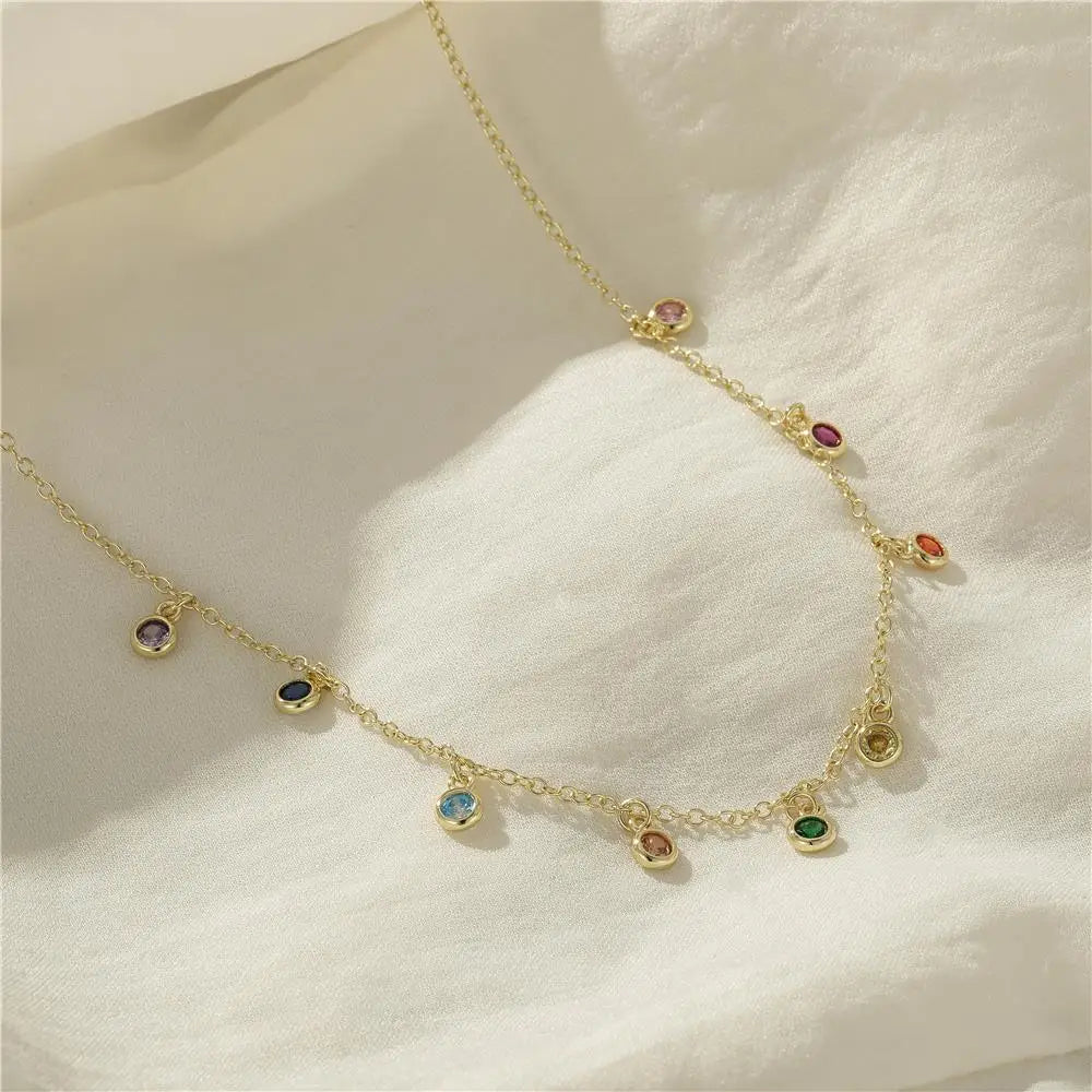 Multi-Color Dangle Necklace