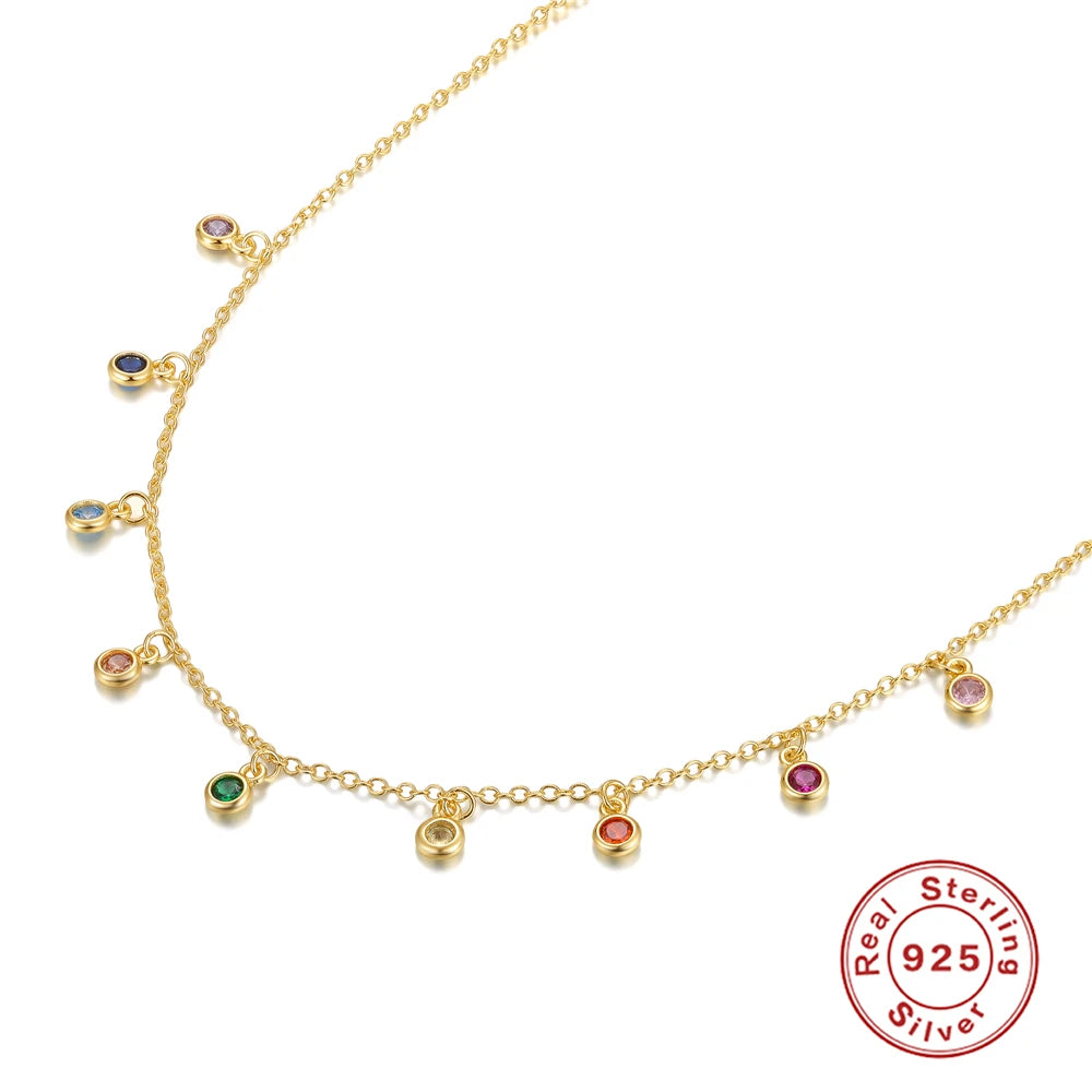 Multi-Color Dangle Necklace