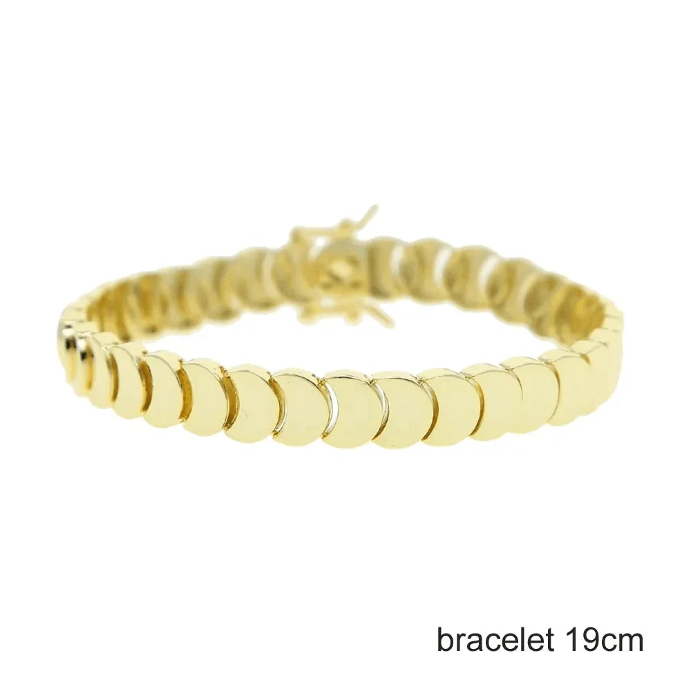 Shiny Collar, bracelet, & earrings set