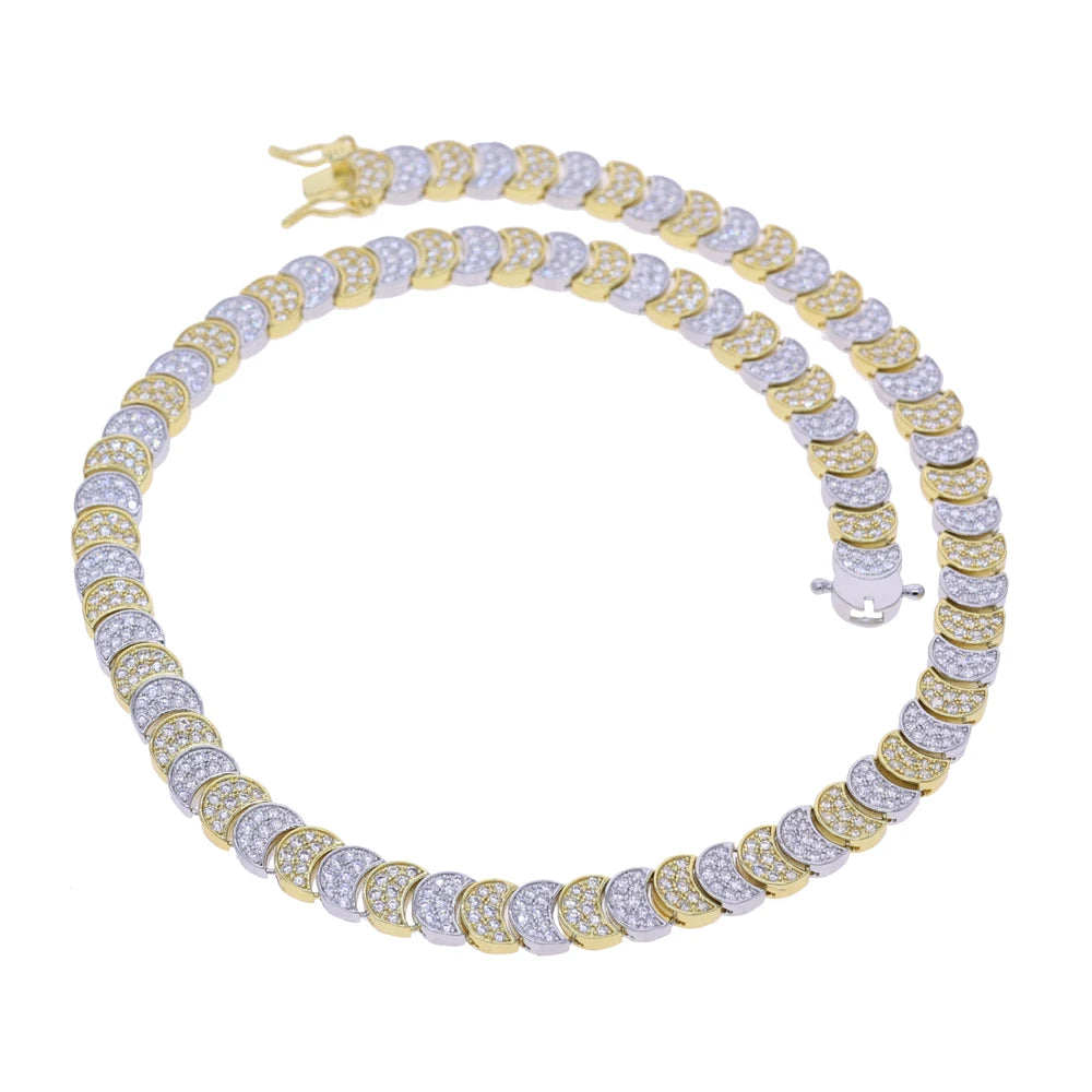 Shiny Collar, bracelet, & earrings set