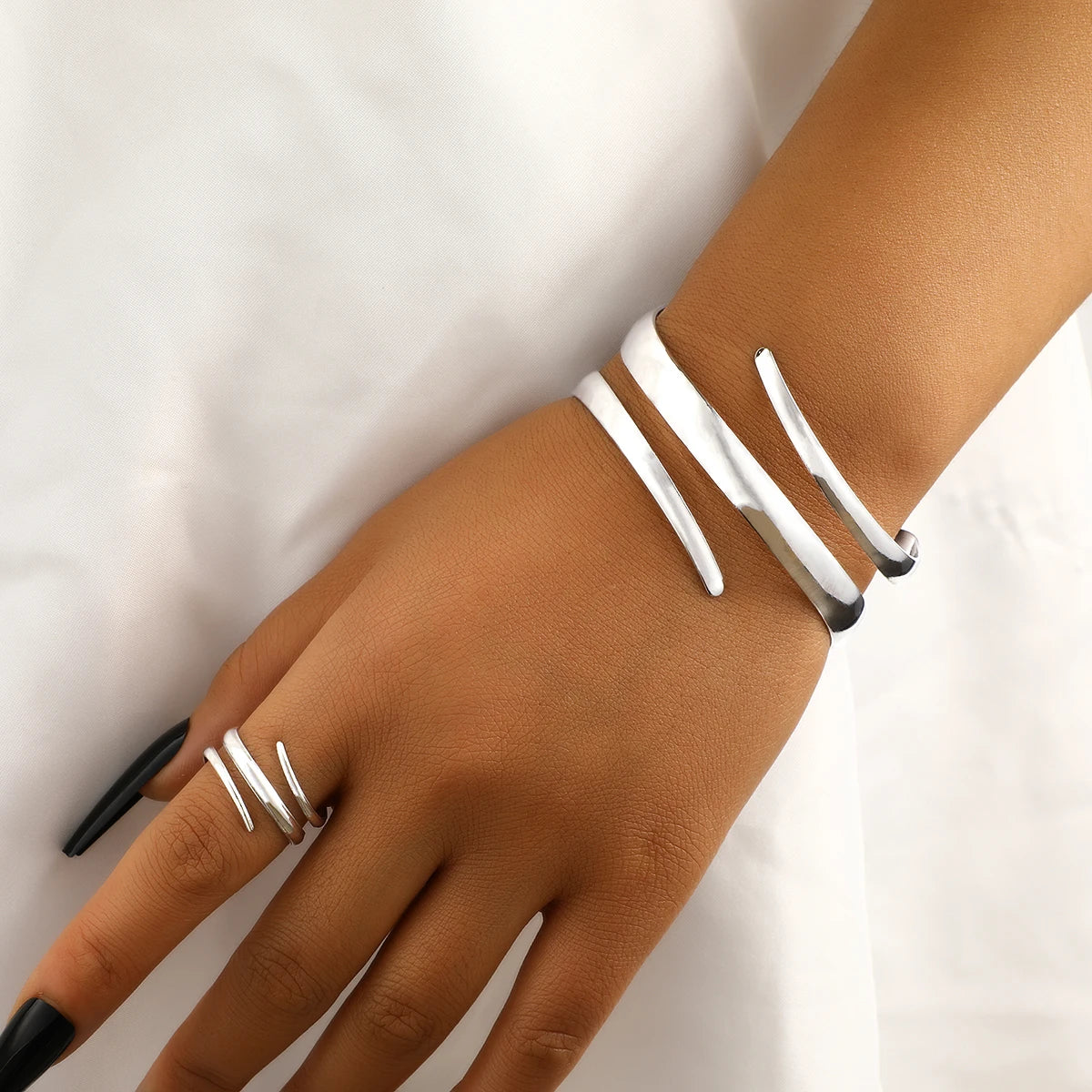 Swirly Ring+Bracelet Duo