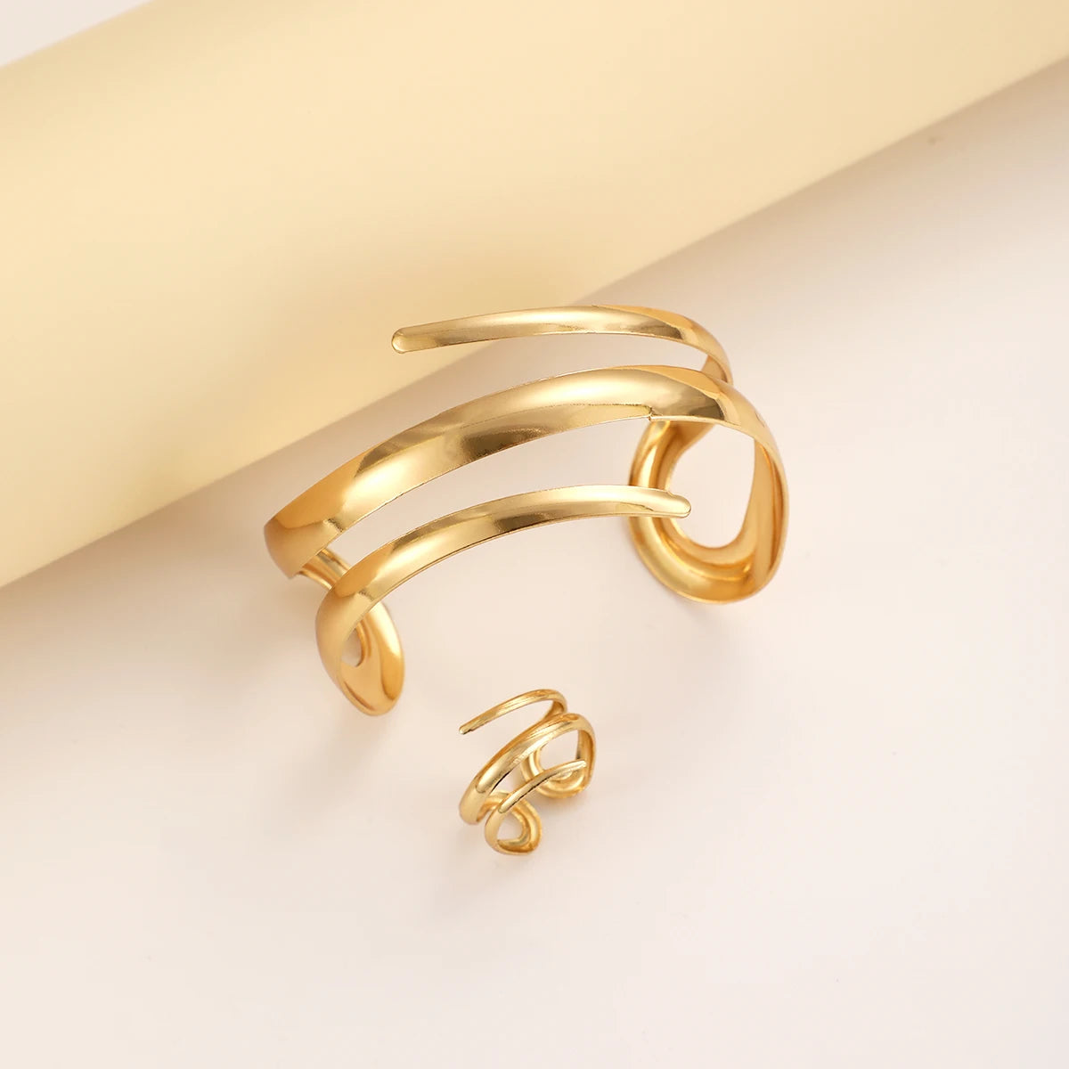 Swirly Ring+Bracelet Duo
