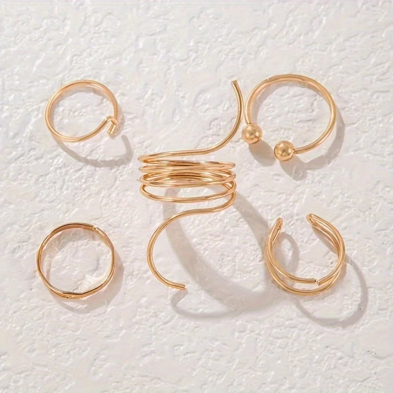 5 Pieces Ring Set