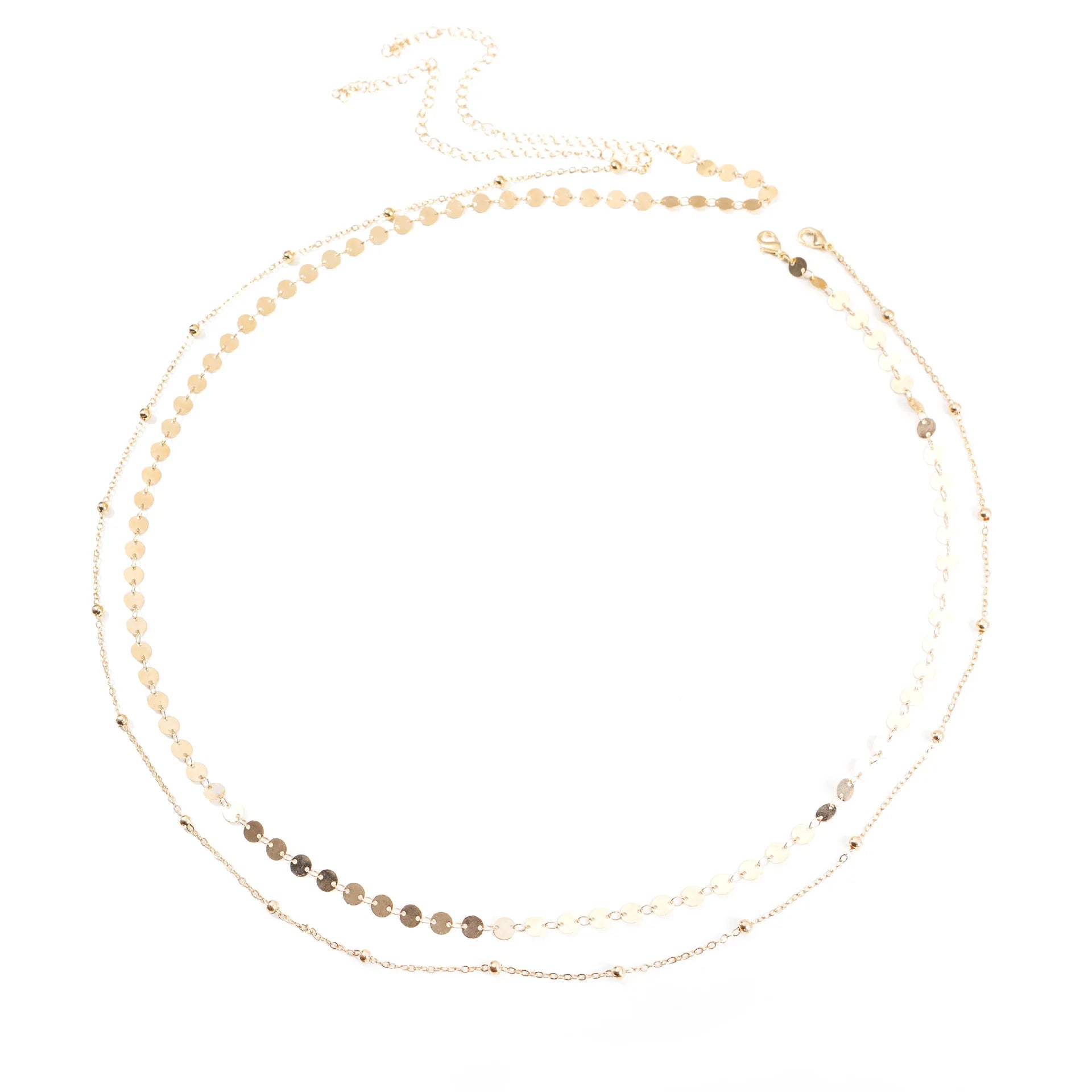 Sequin Beaded Double Waist Chain